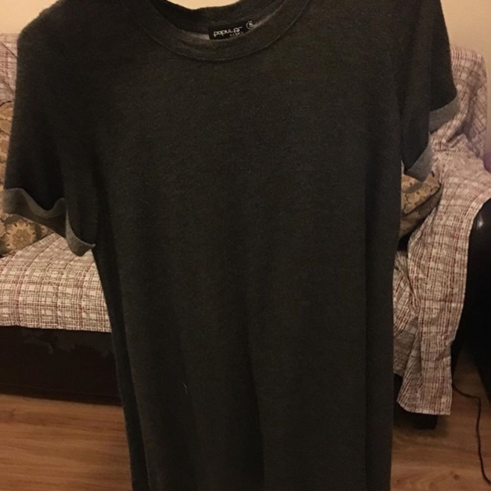 grey T-shirt dress